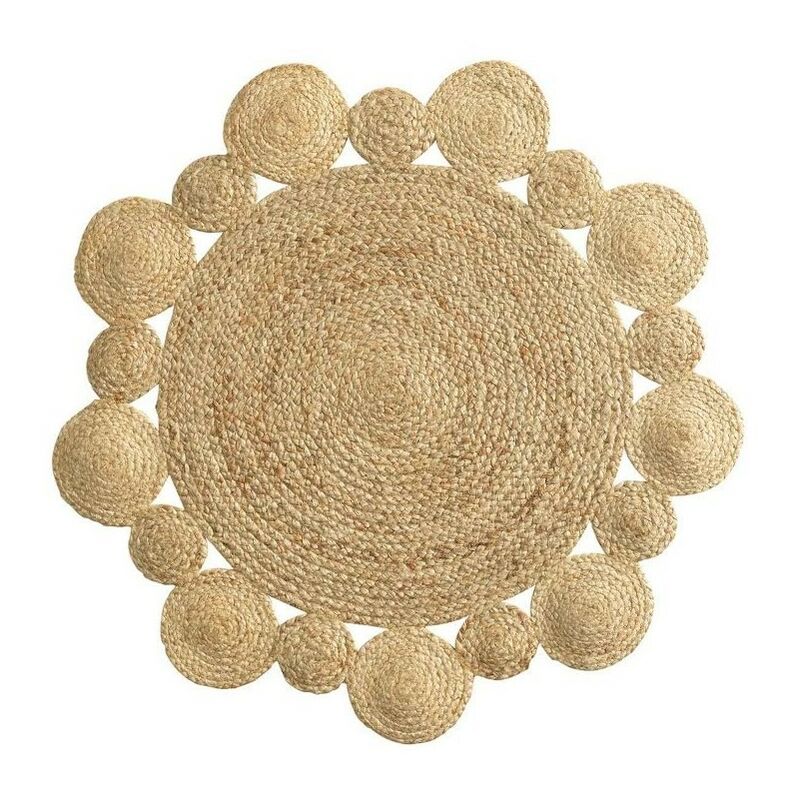 Tapis rond jute ajouré 90cm Cordou