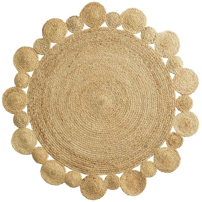 Tapis rond jute ajouré 120cm Cordou