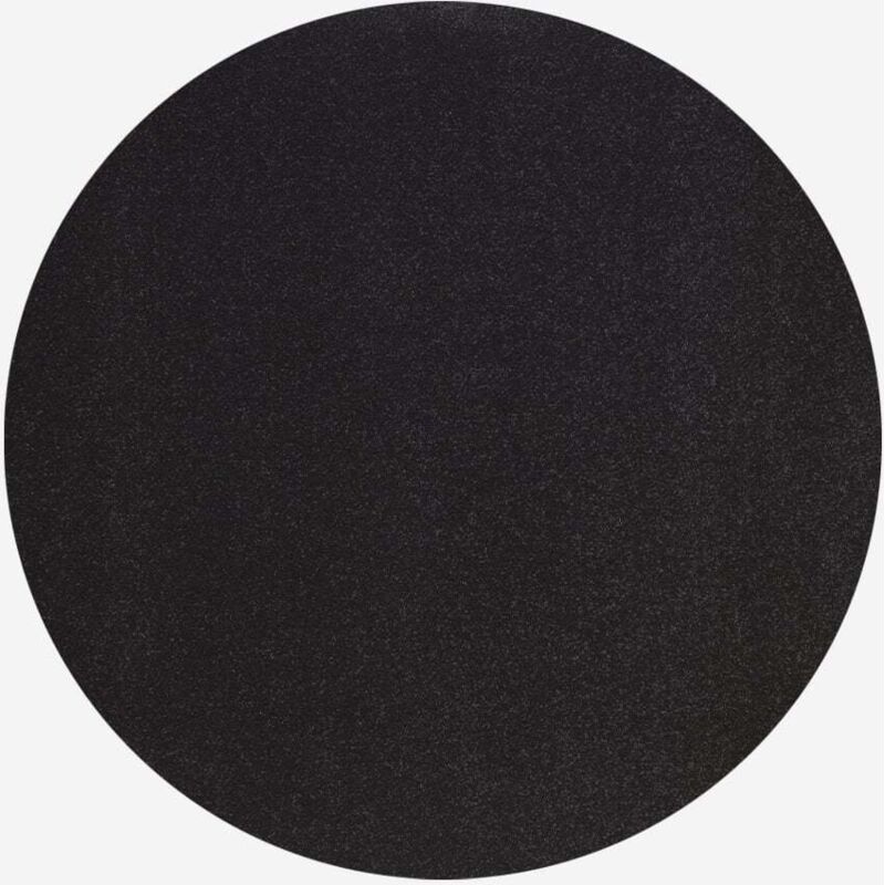 Tapis rond moderne frisé noir Milano NER101