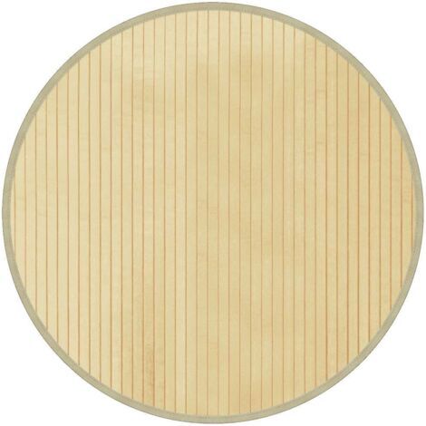 Tapis rond naturel clair 60 cm bambou