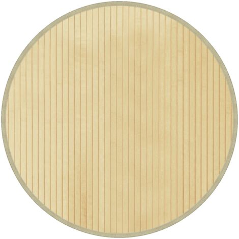Tapis rond naturel clair 60cm bambou