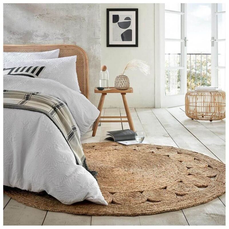 Tapis rond naturel en jute Arya Beige ø 150