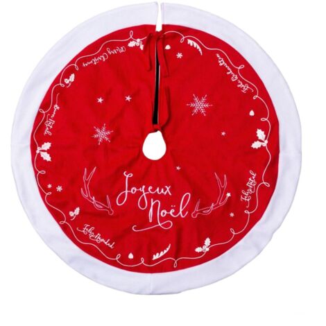 Tapis rond pour sapin de Noël en feutrine à message