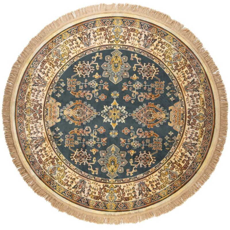 Boite A Design - Tapis, Tapis rond Raz 200 cm Marron en Fabric
