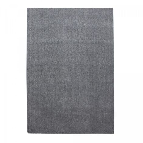 Tapis rond tissé Ø120cm gris clair motif uni pour cuisine SOULA