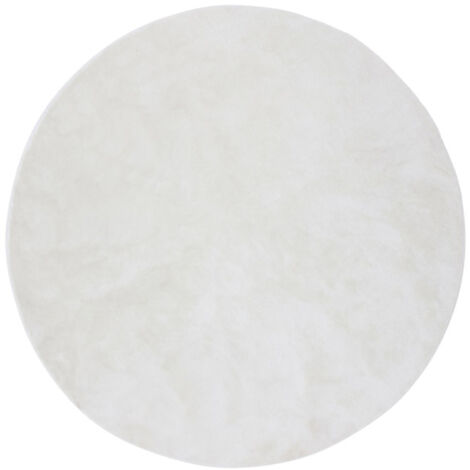 Tapis Rond Uni "Blanca" 200cm Blanc