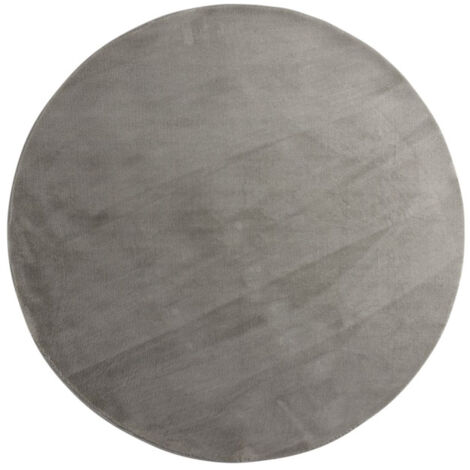 Tapis Rond Uni "Blanca" 200cm Gris Clair