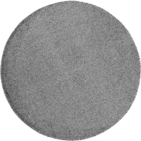 Tapis Rond uni de Salon Chambre Relax Sobre et Epuré (Anthracite - 120x120cm)