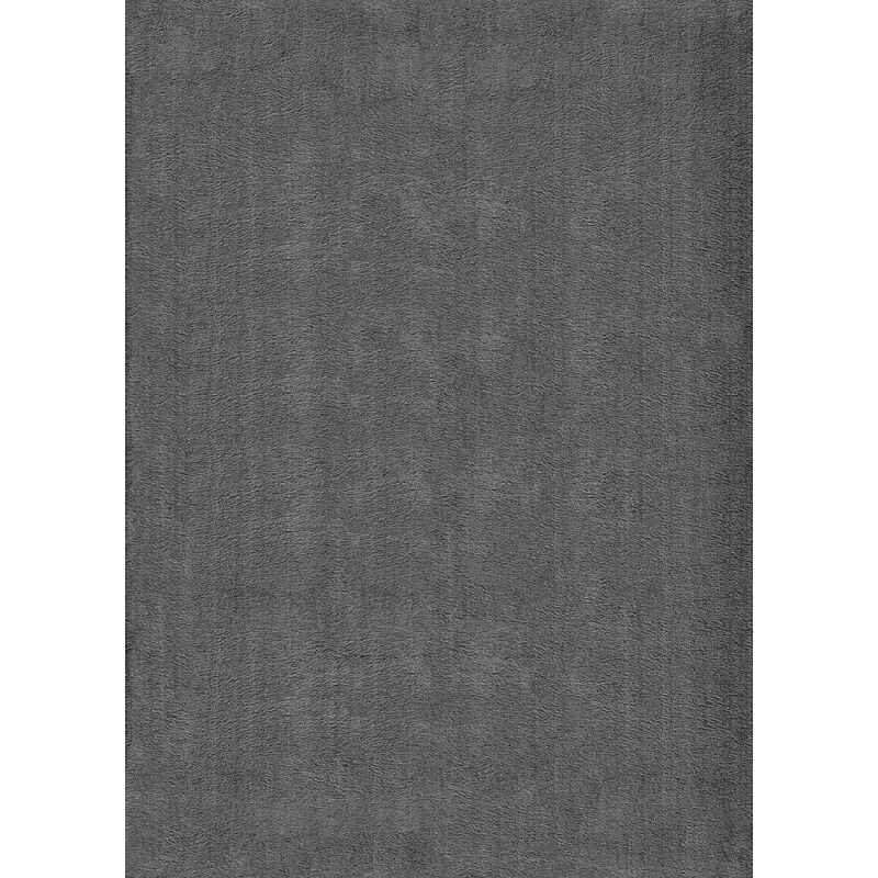 Tapis uni lavable en machine doux loft - Gris anthracite, rectangle, 120x170 cm