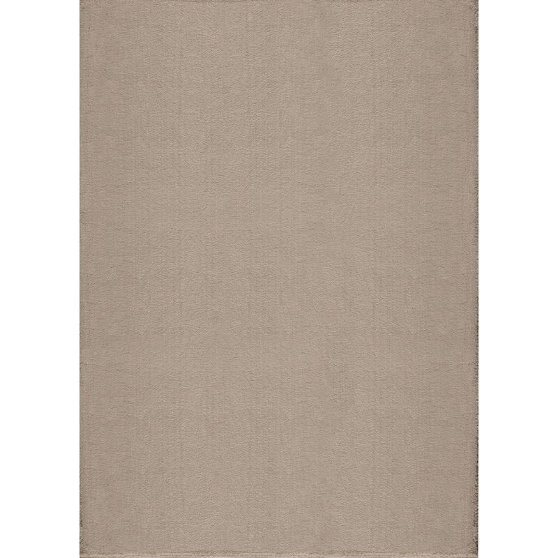 Toutapis - Tapis uni lavable en machine doux loft - Beige, rectangle, 140x200 cm