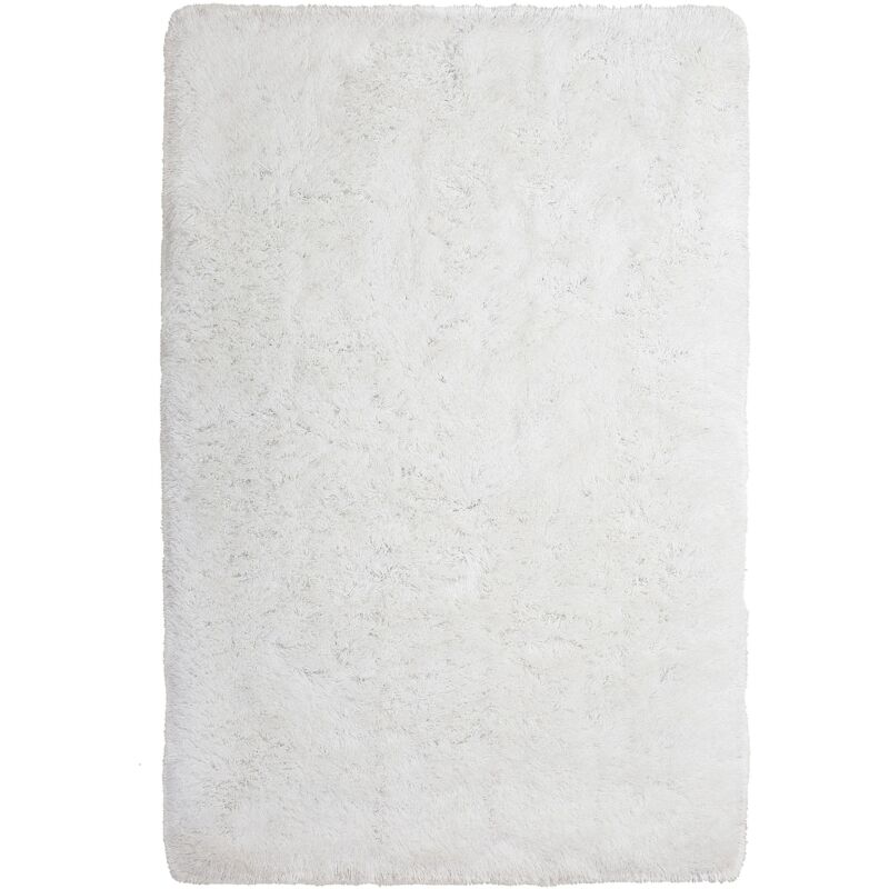 Beliani - Tapis Shaggy Poil Long Blanc en Polyester et Coton pour Chambre ou Salon au Style Scandinave 200 x 300 cm