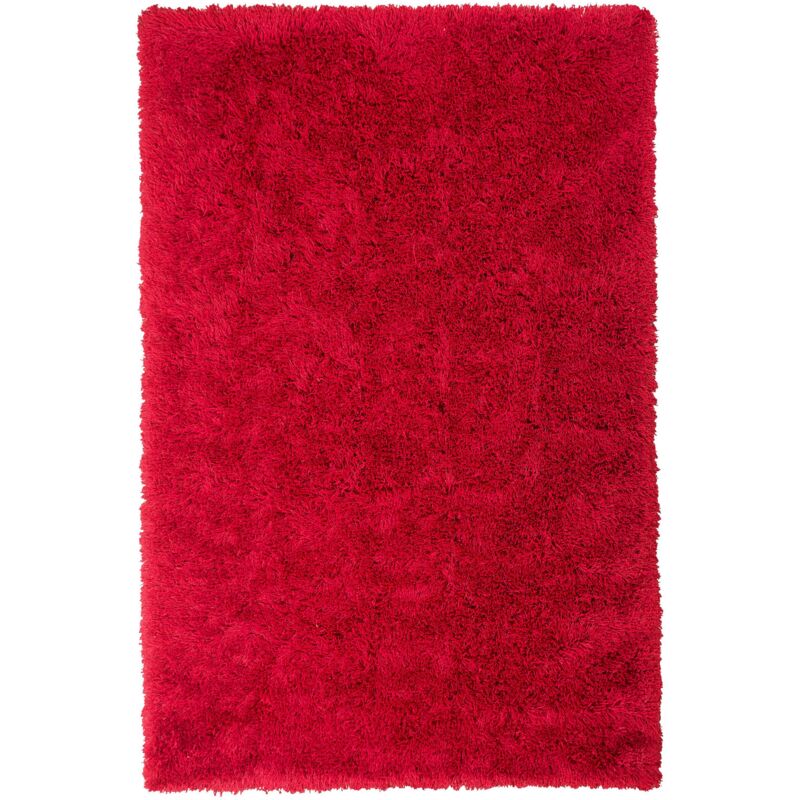 Beliani - Tapis Shaggy Poil Long Rouge en Polyester et Coton pour Chambre ou Salon au Style Scandinave 160 x 230 cm