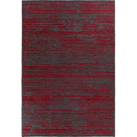 Tapis rouge relief 3d style vintage intérieur - 150 x 80 cm