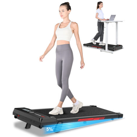 Tapis Roulant Elettrico Pieghevole: 1-8 Km/h, Telecomando, Display LED, Senza Installazione, Struttura In Acciaio, Rosso - 3