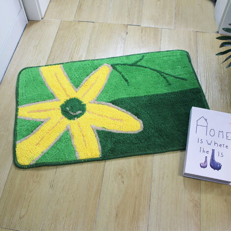 Tapis Salle de Bain Antidérapant Absorbent Tapis de Douche Doux Épais Durable 40x60 cm Decoration Salon Chambre Couloir Cuisine