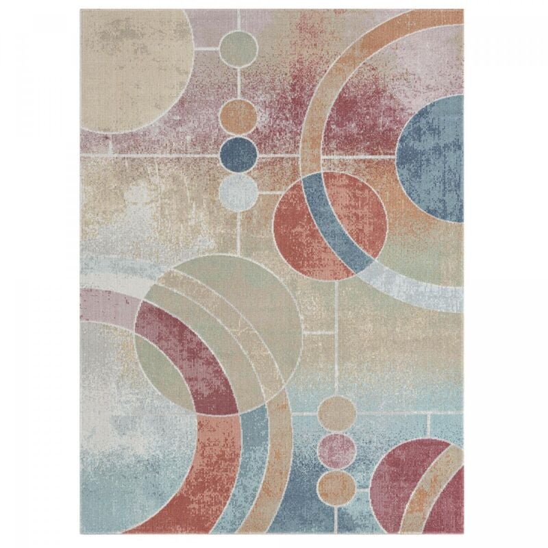 Unamourdetapis - Tapis extérieur kilim 120x160 vert et bleu rectangle soyeux a