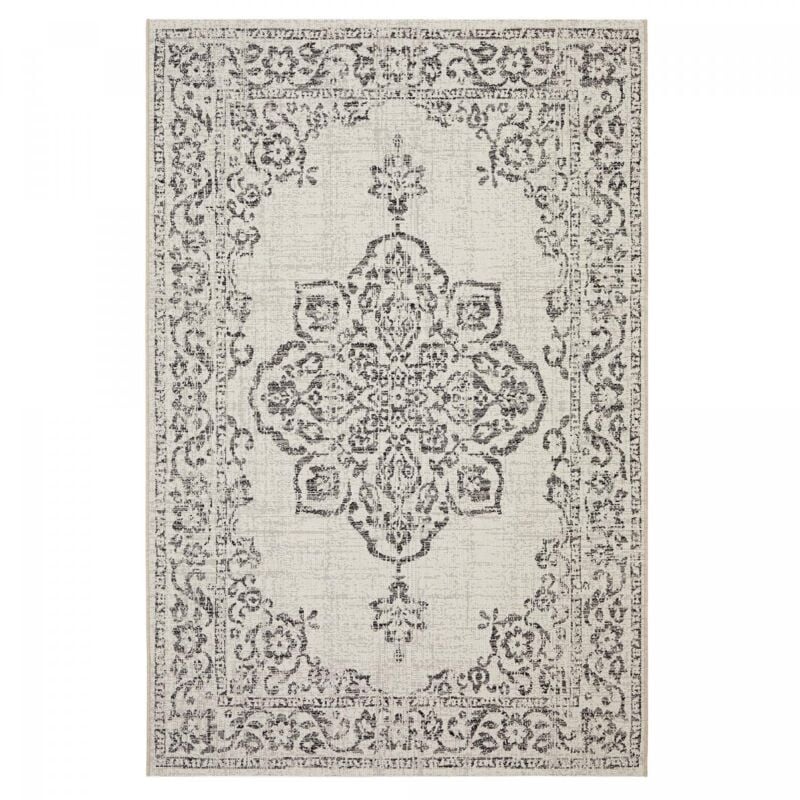 Unamourdetapis - Tapis salon et chambre 80x150 beige et noir rectangle tissé motif oriental foda 2