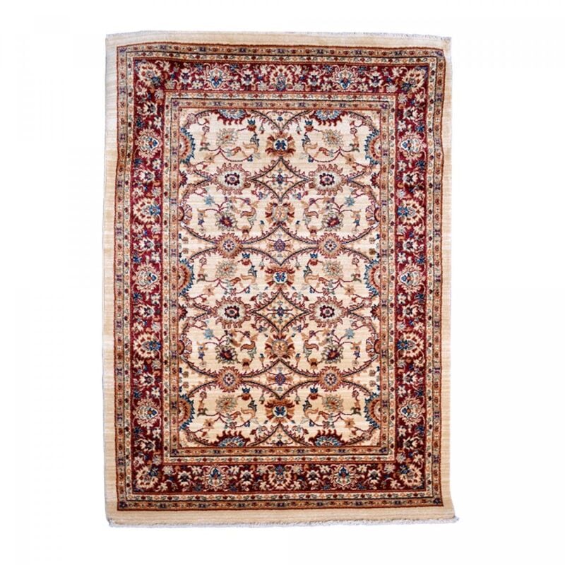 Unamourdetapis - Tapis orient 120x180 ivoire et rouge rectangle motif traditionnelCHOBAY d
