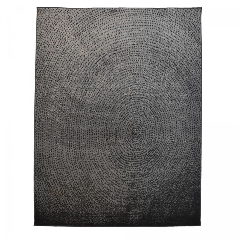 Jadorel - Tapis salon et chambre 120x170 noir et gris rectangle tissé AF1 empreinte