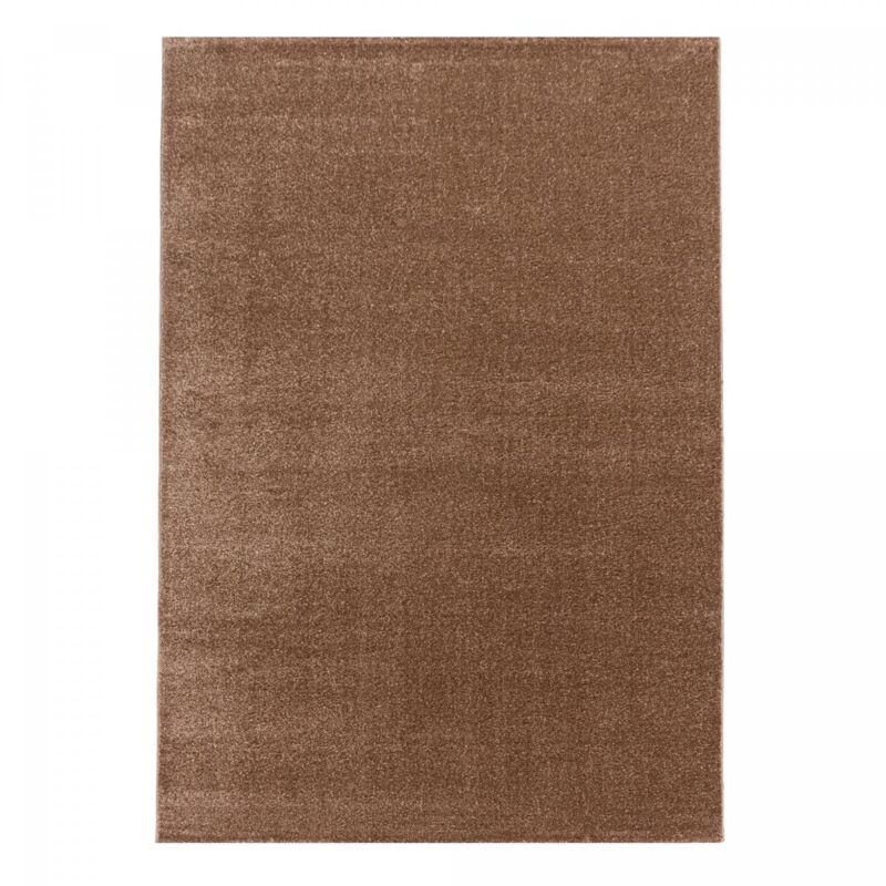 Jadorel - Tapis salon et chambre 80x150 marron clair rectangle tissé motif uni benapo