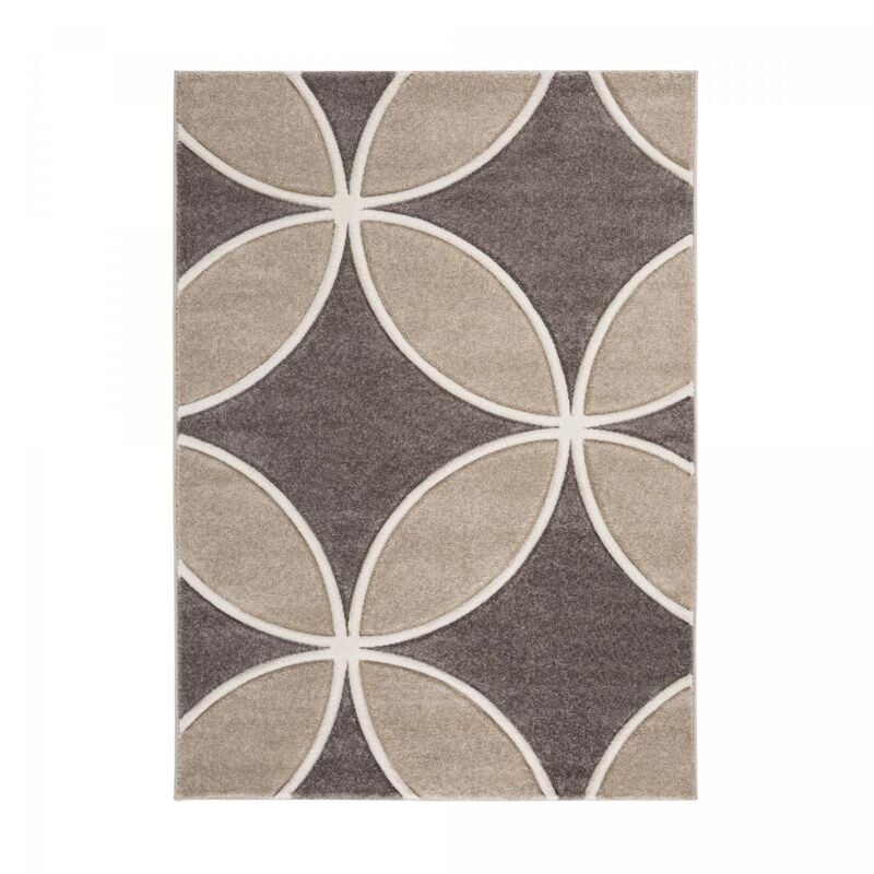 Unamourdetapis - Tapis salon et chambre 80x150 marron et beige rectangle tissé motif floral curcu
