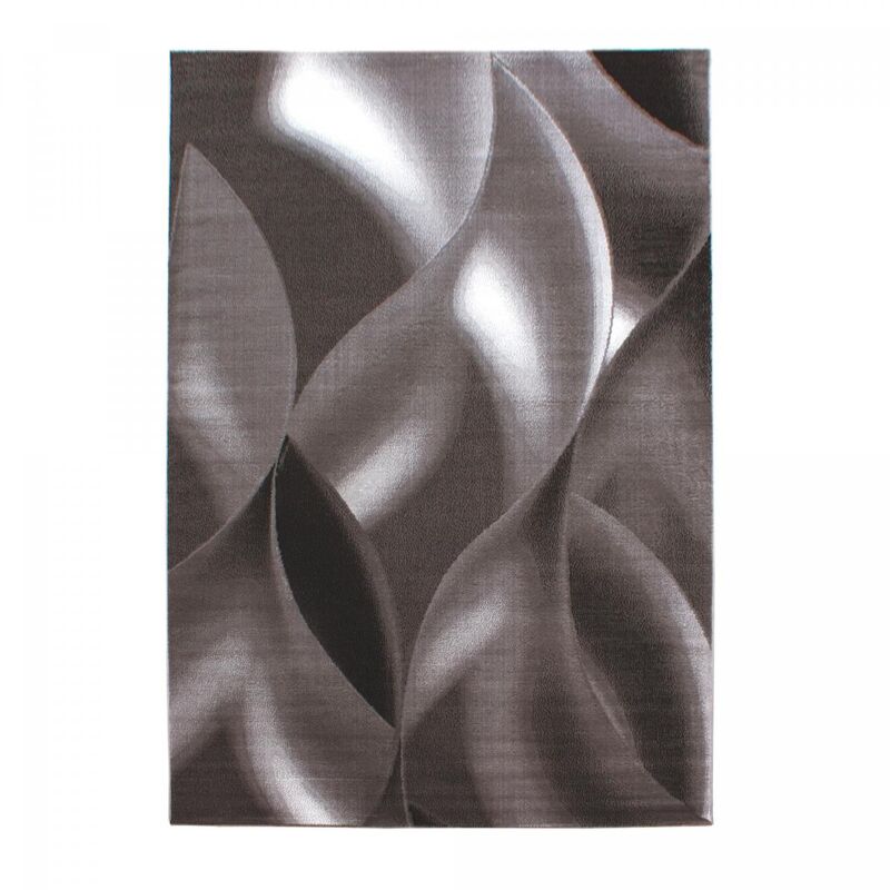 Jadorel - Tapis salon et chambre 160x230 marron clair et marron foncé tissé