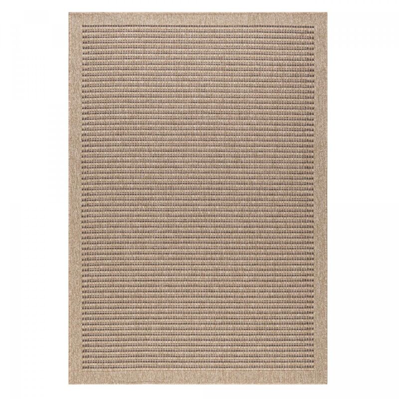 Jadorel - Tapis extérieur kilim 60x90 marron rectangle jute art