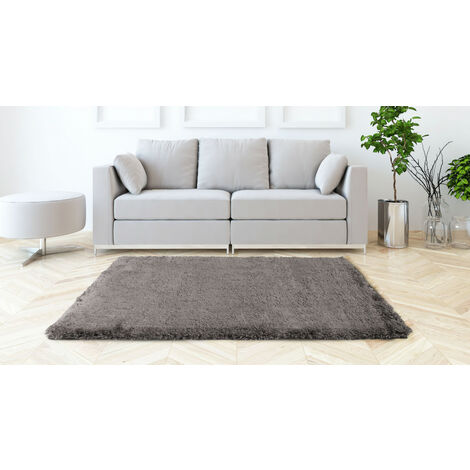 Tapis à poils longs uni beige 200x290 cm - Oslo - Homifab