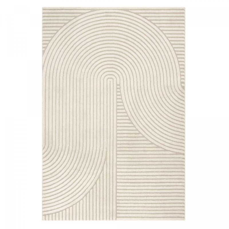 Tapis salon et chambre 140x200 beige rectangle tissé motif simple LYN9 B Tapis salon et chambre 140x200 beige rectangle tissé motif simple LYN9 B