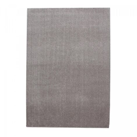 Tapis salon et chambre 140x200 beige rectangle tissé motif uni SOULA