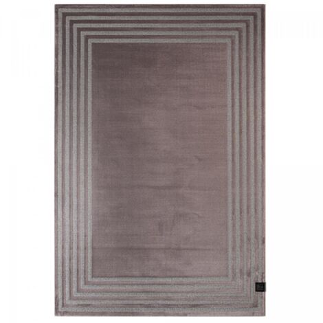 Tapis salon et chambre 160x230 rose et gris rectangle tissé motif géométrique PRELLUDE