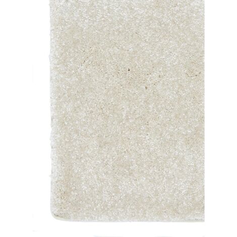 Tapis salon et chambre 200x200 blanc cassé carré tissé motif uni EPAISSIA