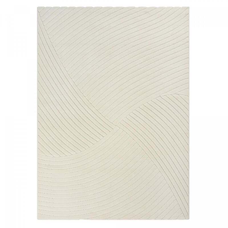 Unamourdetapis - Tapis intérieur extérieur Crème 80x150 gemgraf ton sur ton en relief