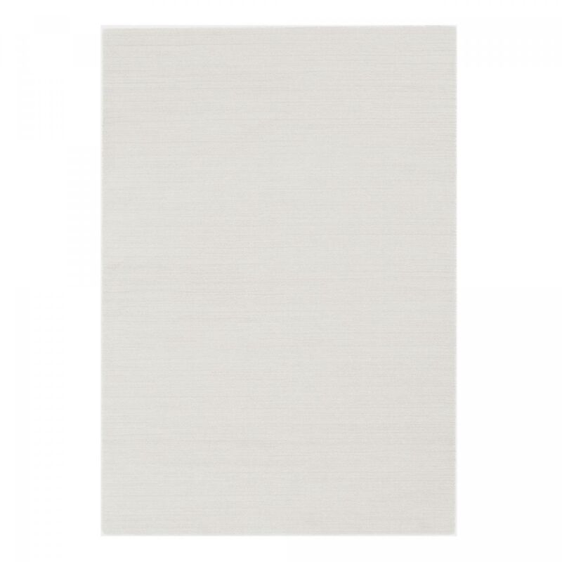 Unamourdetapis - Tapis salon et chambre 140x200 crème rectangle tissé motif faux uni glacia 1