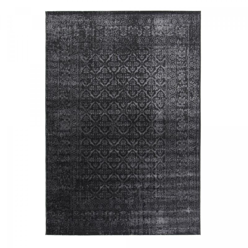 Unamourdetapis - Tapis salon et chambre 160x230 noir rectangle tissé motif ethnique lumin 4