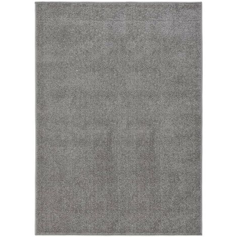 Tapis Salon Poils Courts. Gris. 160 X 230. Design, Chaud & Confortable