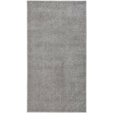 Tapis Salon Poils Courts. Gris . 80 X 150. Design, Chaud & Confortable