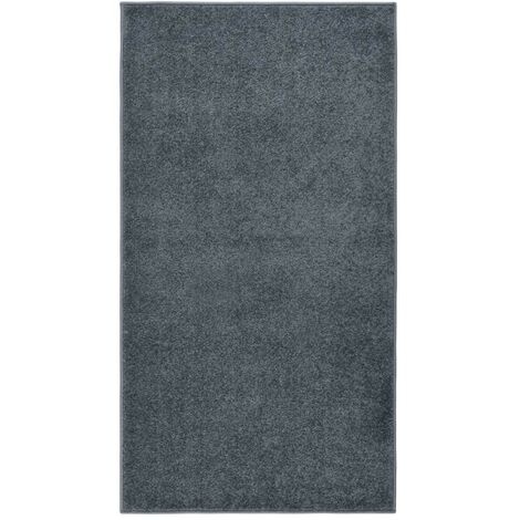 Tapis Salon Poils Courts. Gris Anthracite. 80 X 150. Design, Chaud & Confortable