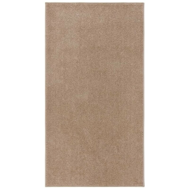 Tapis Salon Poils Courts. Marron. 80 x 150. Design, Chaud & Confortable - Marron