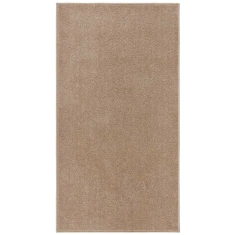 Tapis Salon Poils Courts. Marron. 80 X 150. Design, Chaud & Confortable