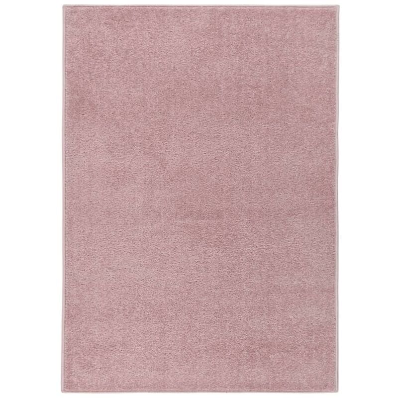 Le Poisson Qui Jardine - Tapis Salon Poils Courts. Rose. 140 x 200. Design, Chaud & Confortable - Rose