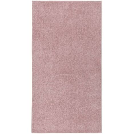 Tapis Salon Poils Courts. Rose. 80 X 150. Design, Chaud & Confortable