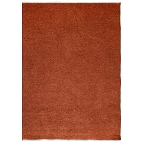 Tapis salon réversible terra cotta/rouge 120x170