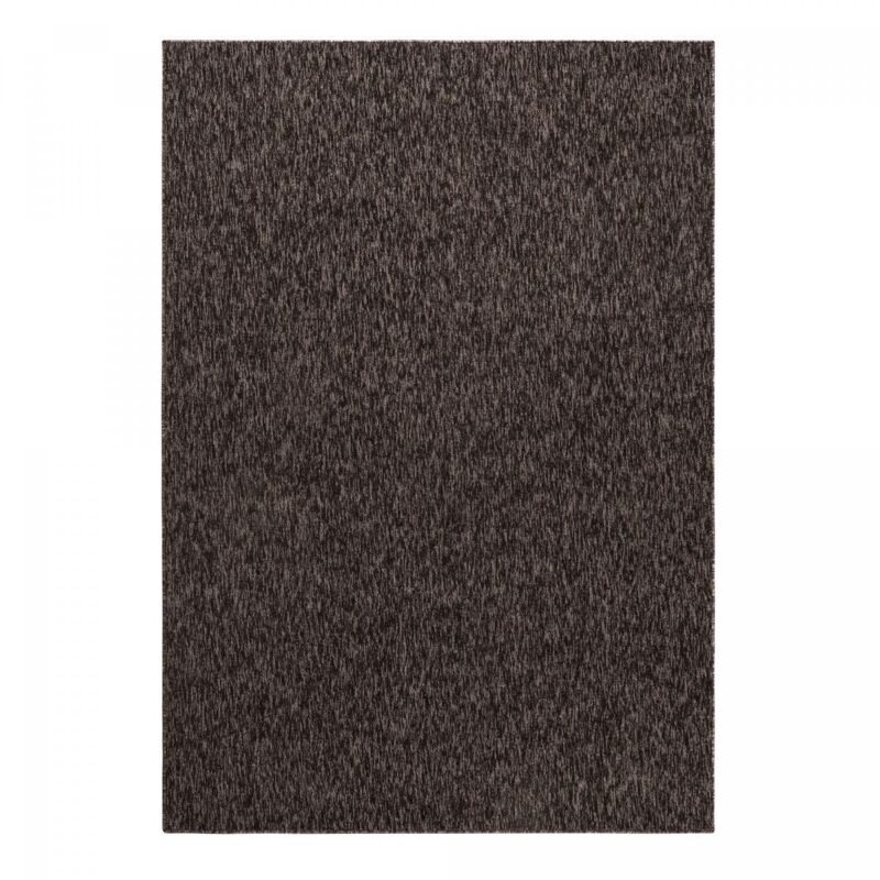 Dezenco - Tapis salon et chambre 240x340 marron rectangle tissé motif uni sakrda