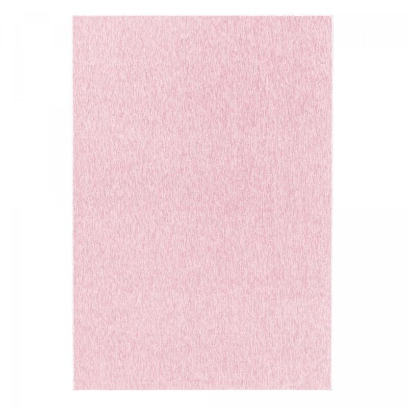 Dezenco - Tapis salon et chambre 280x370 rose rectangle tissé motif uni sakrda