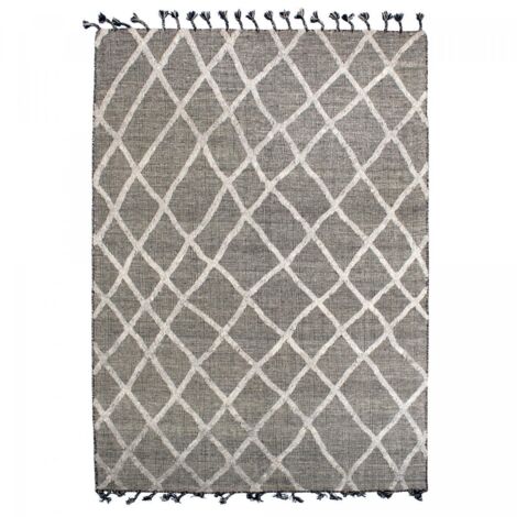 Tapis salon SIANA en laine Fait main Care&Fair  Gris - 200x300