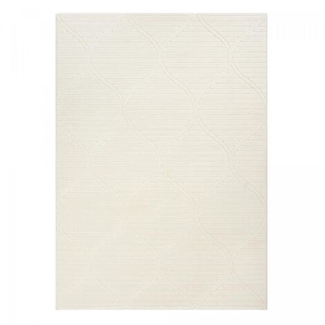 Tapis salon TENDIA 80x150 cm Crème - Tapis Entrée doux et soyeux
