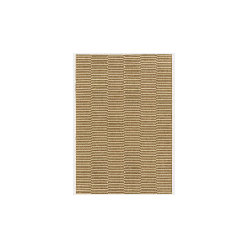 Décoweb - Tapis Salon / Terrasse - Capsule - Formes graphiques cuivrées - 120 x 170 cm