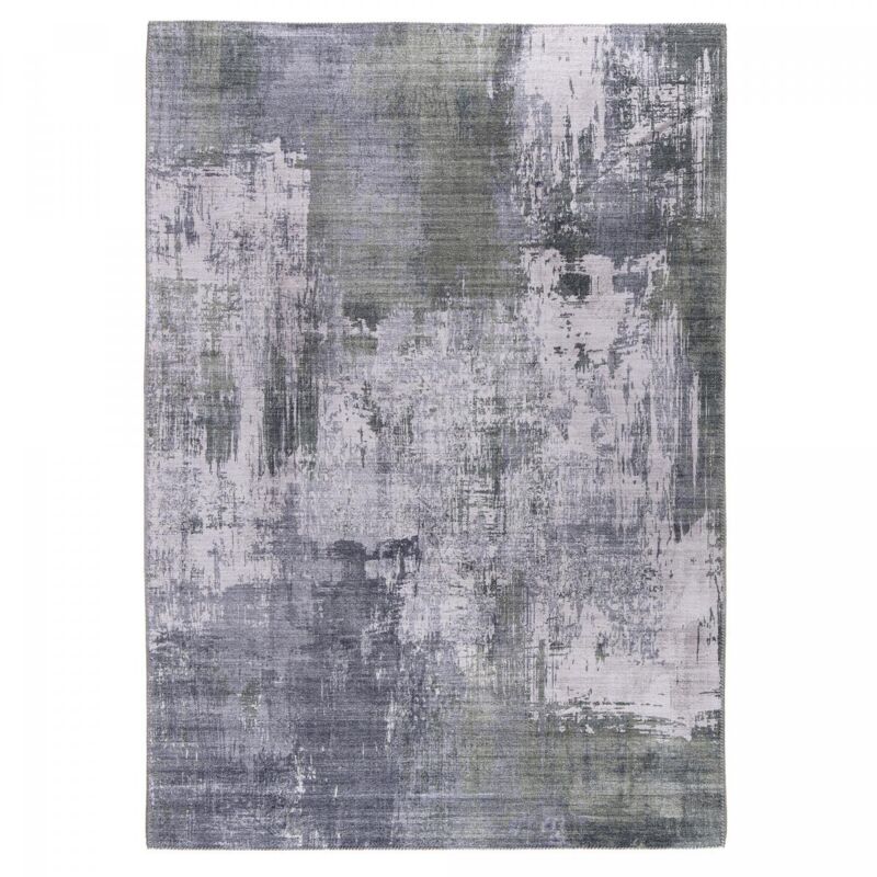 Tapis salon et chambre 200x290 gris rectangle tissé motif abstrait vivace 13