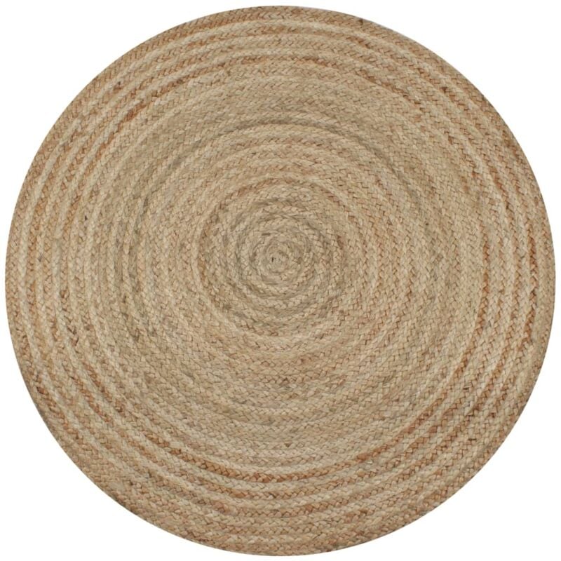Design In - Tapis Salon,Tapis Chambre,Tapis Jute tressé 90 cm rond CFW90333